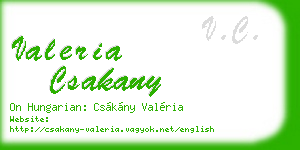 valeria csakany business card
