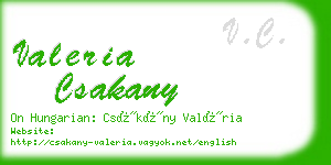 valeria csakany business card